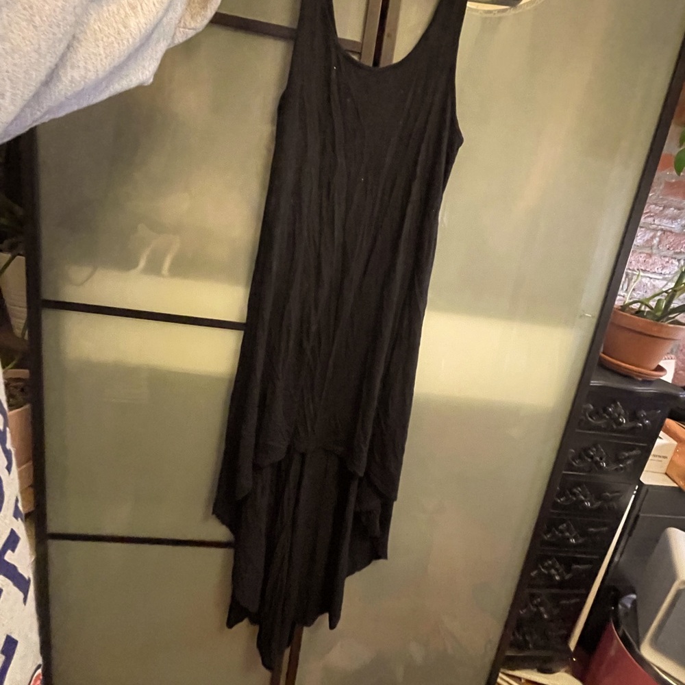 Goth 🦇 Black hi low mullet tank dress